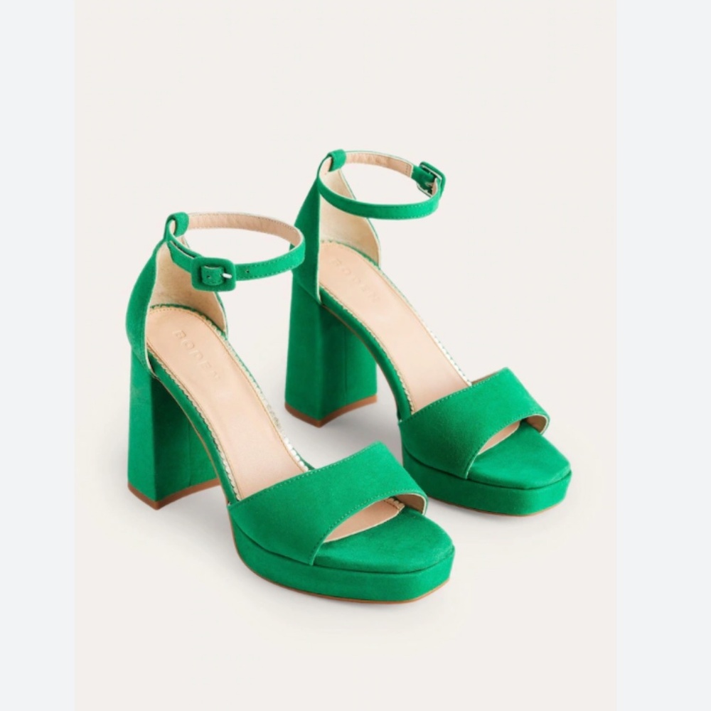 NWOB Stunning Boden Platform Sandal - Spring Green size 8